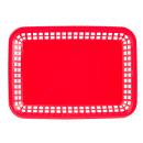 Tablecraft 1079R Platter Basket, 11 3/4 x 8 1/2 x 1 1/2", Rectangular, Red thumbnail 3