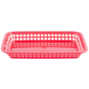 Tablecraft 1079R Platter Basket, 11 3/4 x 8 1/2 x 1 1/2", Rectangular, Red thumbnail 4