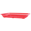 Tablecraft 1079R Platter Basket, 11 3/4 x 8 1/2 x 1 1/2", Rectangular, Red thumbnail 5