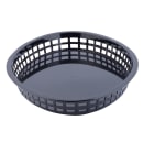 Tablecraft 1086BK Texas Platter Basket - 12 3/4 x 9 1/2 x 1 1/2, Polypropylene, Oval, Black thumbnail 3