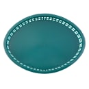 Tablecraft 1086FG Texas Platter Basket - 12 3/4 x 9 1/2 x 1 1/2",Polypropylene, Oval, Forest Green thumbnail 4