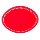 Tablecraft 1086R Texas Platter Basket - 12 3/4 x 9 1/2 x 1 1/2", Polypropylene, Oval, Red thumbnail 4