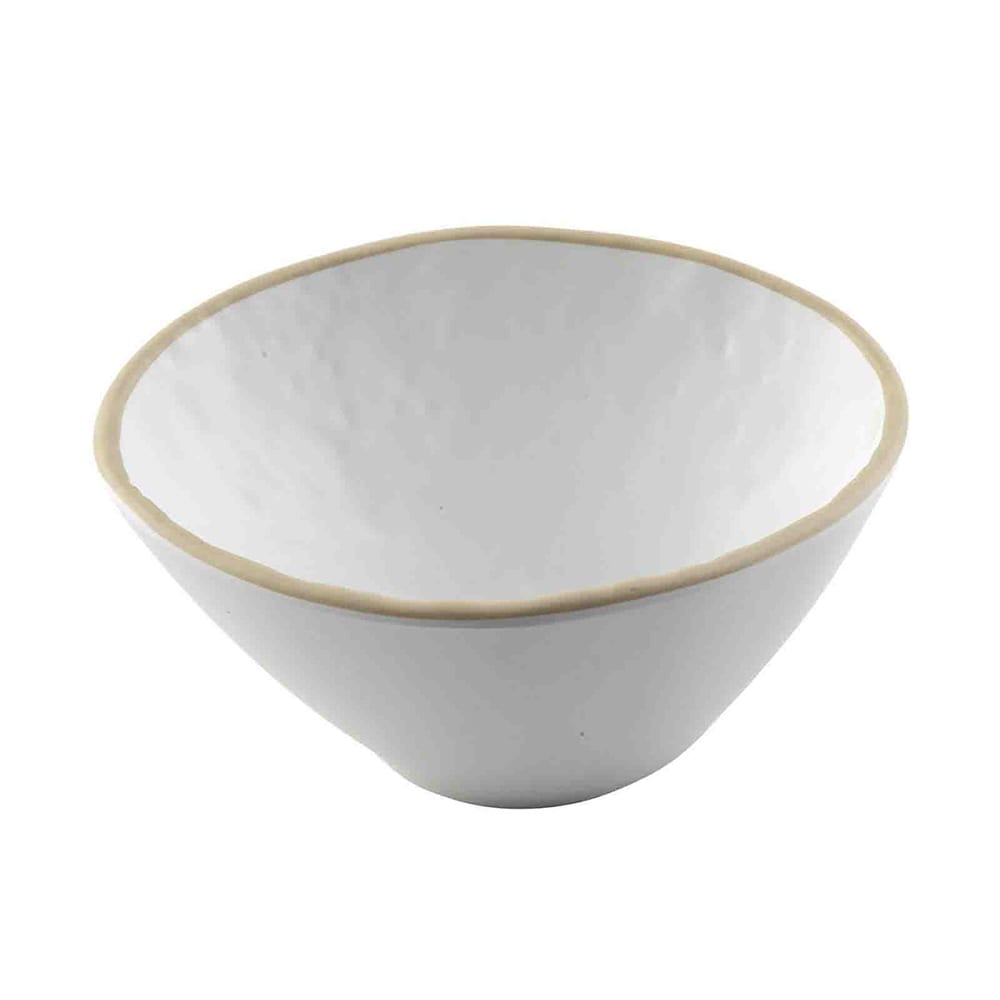 Tablecraft 10965 13 oz Irregular Melamine Europa Collection™ Bowl - White
