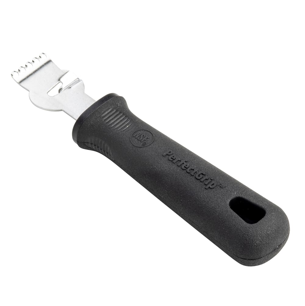 Tablecraft 10990 5 3/4" Zester/Lemon Peeler w/ Black Ergonomic Handle