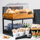 Tablecraft 11000 2 Tier Display Stand - 21 1/2" x 13 1/2" x 22 1/4", Rectangular, Chalkboard/Black Metal Frame thumbnail 4