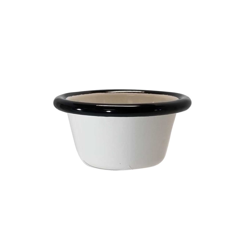 Tablecraft 11042 2 oz Enamelware Collection™ Ramekin - Porcelain, White