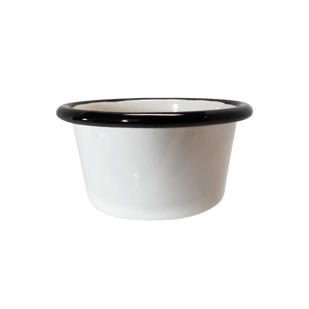 Tablecraft 11048 6 oz Enamelware Collection™ Ramekin - Porcelain, White