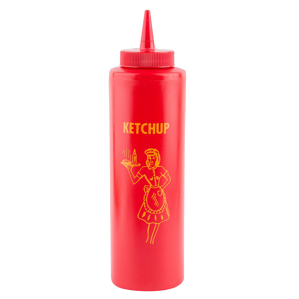 Tablecraft 1112K 12 oz Nostalgia Squeeze Dispenser, Ketchup, Soft Polyethylene
