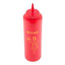 Tablecraft 1112K 12 oz Nostalgia Squeeze Dispenser, Ketchup, Soft Polyethylene thumbnail 2