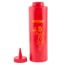 Tablecraft 1112K 12 oz Nostalgia Squeeze Dispenser, Ketchup, Soft Polyethylene thumbnail 4