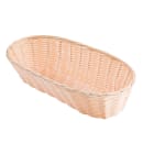 Tablecraft 1113W Handwoven Basket, 13 x 5 x 3", Polypropylene, Oblong thumbnail 2
