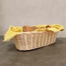 Tablecraft 1113W Handwoven Basket, 13 x 5 x 3", Polypropylene, Oblong thumbnail 6