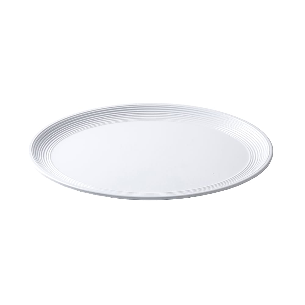 Tablecraft 11146 15" x 11 1/4" Oval Pulito Collection™ Platter - Melamine, White