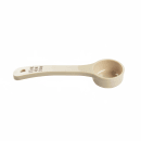 Tablecraft 11166 1 1/2 oz Solid Portion Spoon w/ Short Handle - Polycarbonate, Beige thumbnail 2