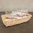 Tablecraft 1116W Handwoven Basket, 9 x 3 1/2 x 2", Polypropylene, Rectangular thumbnail 5