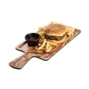 Tablecraft 11182 Rectangular Serving Paddle - 12" x 7", Melamine, Olive Wood thumbnail 5