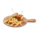 Tablecraft 11183 10" Round Serving Paddle - Melamine, Olive Wood thumbnail 3