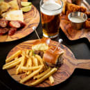 Tablecraft 11183 10" Round Serving Paddle - Melamine, Olive Wood thumbnail 6