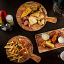 Tablecraft 11183 10" Round Serving Paddle - Melamine, Olive Wood thumbnail 7