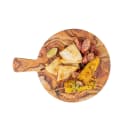 Tablecraft 11184 12" Round Serving Paddle - Melamine, Olive Wood thumbnail 4