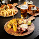 Tablecraft 11184 12" Round Serving Paddle - Melamine, Olive Wood thumbnail 7