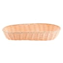 Tablecraft 1118W Handwoven Basket, 15 x 6 x 3", Polypropylene, Natural, Oblong thumbnail 3