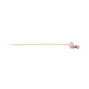 Tablecraft 11202 4 1/2" Bamboo Flamingo Pick, Pink thumbnail 2