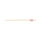 Tablecraft 11205 4 1/2" Bamboo Heart Pick, Pink thumbnail 2