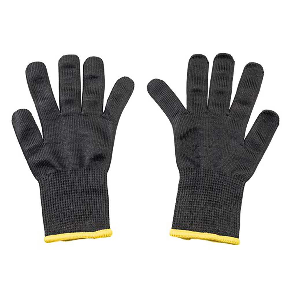 Tablecraft 11208 Small Cut Resistant Glove, Blended Material, Black w/ Yellow Wrist Band
