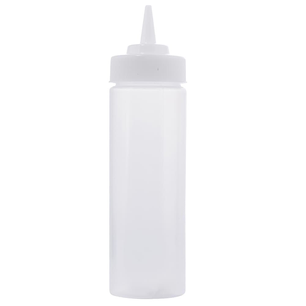 Tablecraft 11253C 12 oz Squeeze Dispenser, Wide Mouth, Polyethylene, Natural