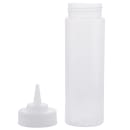 Tablecraft 11253C 12 oz Squeeze Dispenser, Wide Mouth, Polyethylene, Natural thumbnail 2