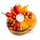 Tablecraft 11298 9" Round Serving Board - Acacia Wood thumbnail 3