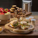 Tablecraft 11298 9" Round Serving Board - Acacia Wood thumbnail 4