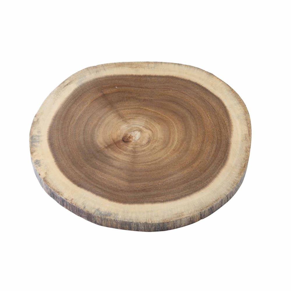 Tablecraft 11299 12" Round Serving Board - Acacia Wood