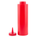 Tablecraft 112K Squeeze Dispenser, 12 oz, Red, Dozen thumbnail 3