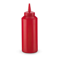 Tablecraft 112K Squeeze Dispenser, 12 oz, Red, Dozen thumbnail 5