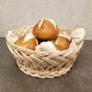 Tablecraft 1135W 8 1/2" Round Hand Woven Basket - Polypropylene, Natural thumbnail 3