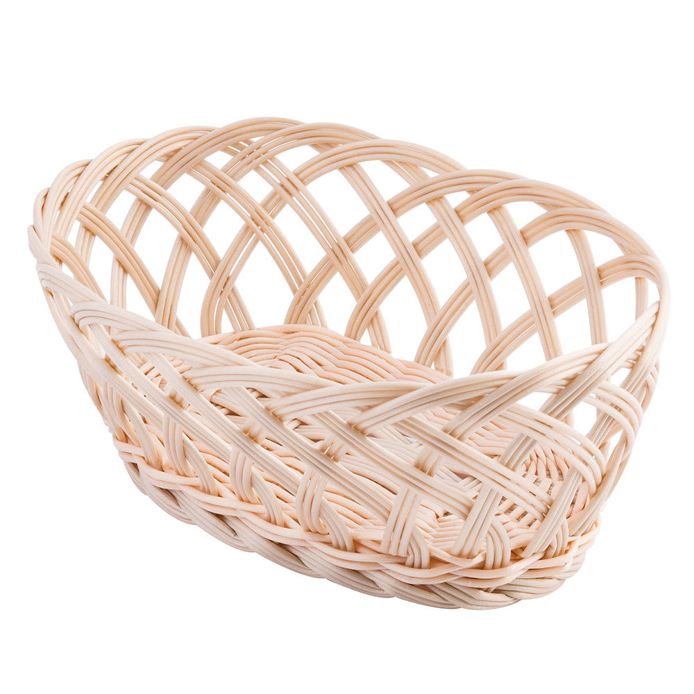 Tablecraft 1136W Handwoven Basket, 9 1/4 x 7 x 3 1/4", Polypropylene Cord