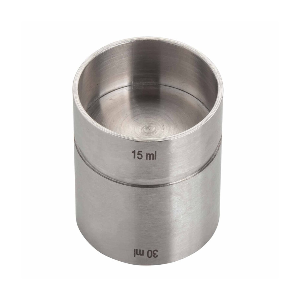 Tablecraft 11414 Double Thimble Jigger - 1/2 oz & 1 oz, Stainless Steel