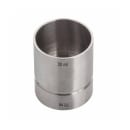 Tablecraft 11414 Double Thimble Jigger - 1/2 oz & 1 oz, Stainless Steel thumbnail 2