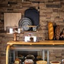 Tablecraft 11440 12 1/2" Round Cake Plate - Acacia Wood thumbnail 7