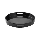 Tablecraft 11492 15" Round Serving Tray - Melamine, Black thumbnail 2
