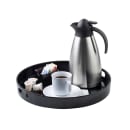 Tablecraft 11492 15" Round Serving Tray - Melamine, Black thumbnail 4