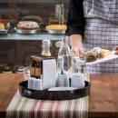 Tablecraft 11492 15" Round Serving Tray - Melamine, Black thumbnail 6