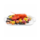 Tablecraft 11495 Rectangular Serving Tray - 20 3/8" x 13 1/4", Melamine, White thumbnail 5