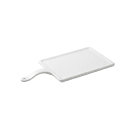 Tablecraft 11497 Rectangular Serving Paddle - 13" x 8 3/4", Melamine, White thumbnail 2