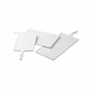 Tablecraft 11497 Rectangular Serving Paddle - 13" x 8 3/4", Melamine, White thumbnail 3