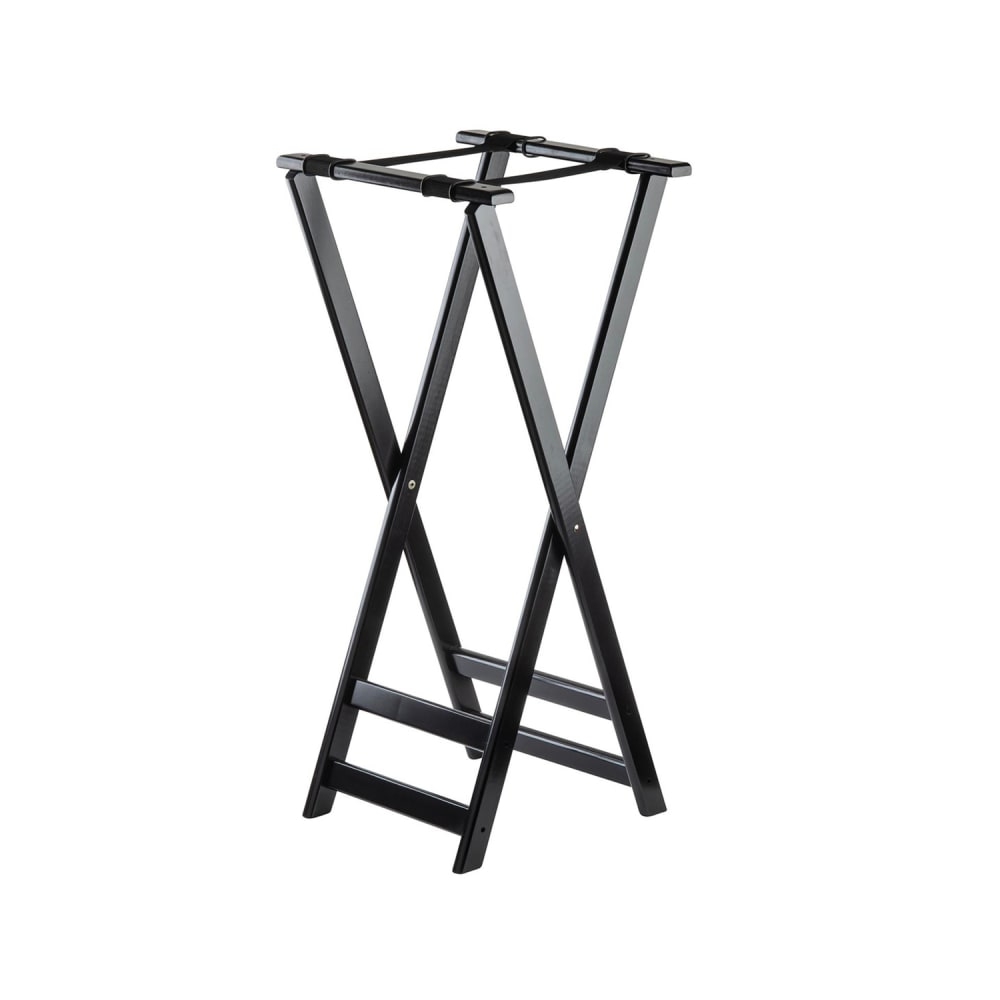 Tablecraft 11520 38" Folding Tray Stand w/ Black Straps, Black
