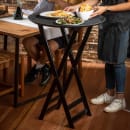 Tablecraft 11520 38" Folding Tray Stand w/ Black Straps, Black thumbnail 6