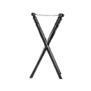 Tablecraft 11521 30 3/4" Folding Tray Stand w/ Black Straps, Black thumbnail 2